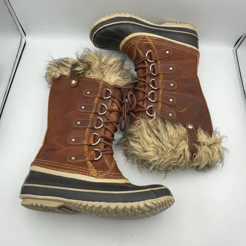 Sorel Womens Joan of Arctic Waterproof Winter Snow Boots Brown LL1804-206 Size 7
